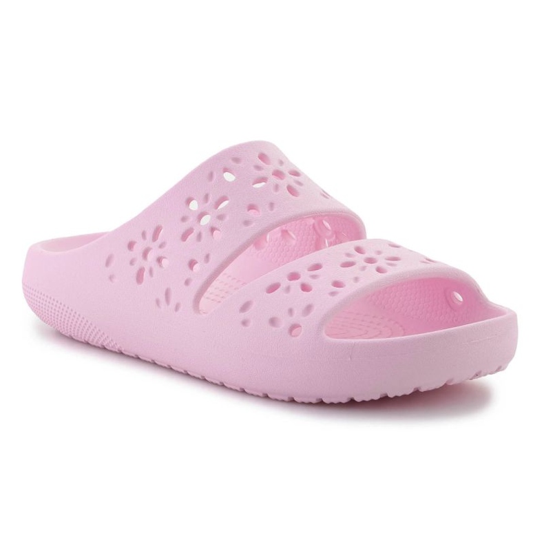 Crocs Classic Blumenausschnitt Sandale 210966-6w rosa 1