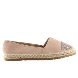 Pinke Espadrilles für Damen H8-102 champagner rosa 1