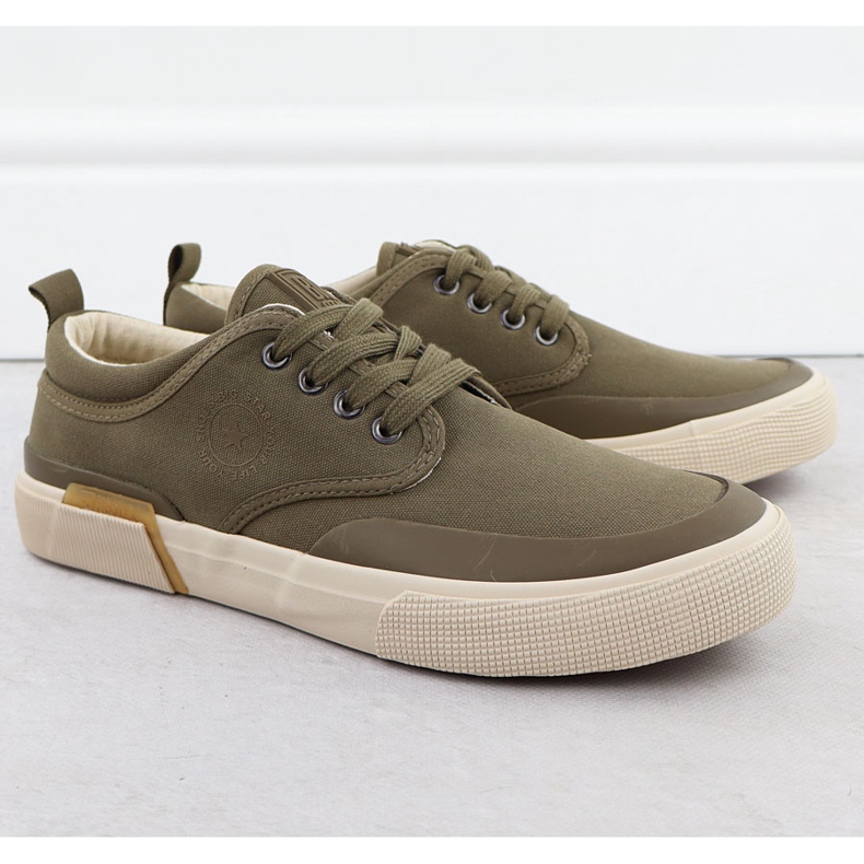 Herren Textile Sneakers Khaki Big Star RR174064 grün 1
