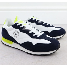 Herren -Ledersportschuhe Sneaker weiß und dunkelblau Big Star RR174408 1