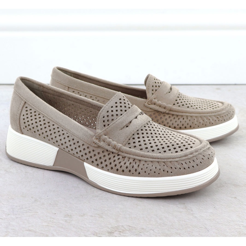 Openwork -Schuhe für Frauen auf der Sergio Leone 095H Grey Plattform grau 2