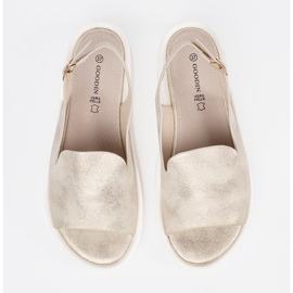 Goodin Goldene bequeme Frauensandalen 1