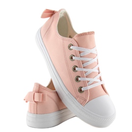 Damenturnschuhe mit Schleife rosa 8935 Rosa 2