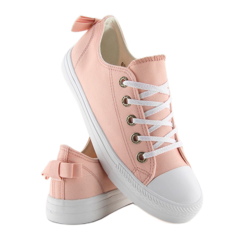 Damenturnschuhe mit Schleife rosa 8935 Rosa 2