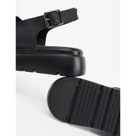 Goodin Schwarze klassische Sandalen auf der Plattform 1