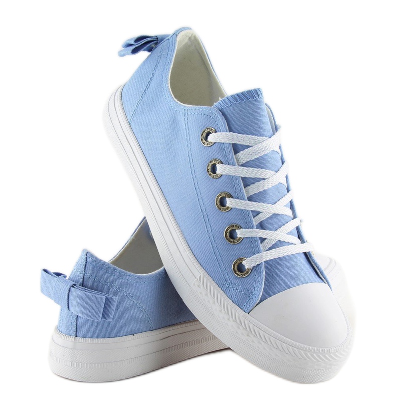 Damenturnschuhe mit Schleife, blau 8935 Blue 1