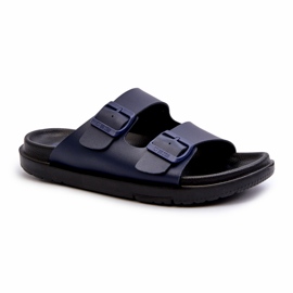Leichte Herren-Flip-Flops mit Schnallen Big Star NN174593 Marineblau 3