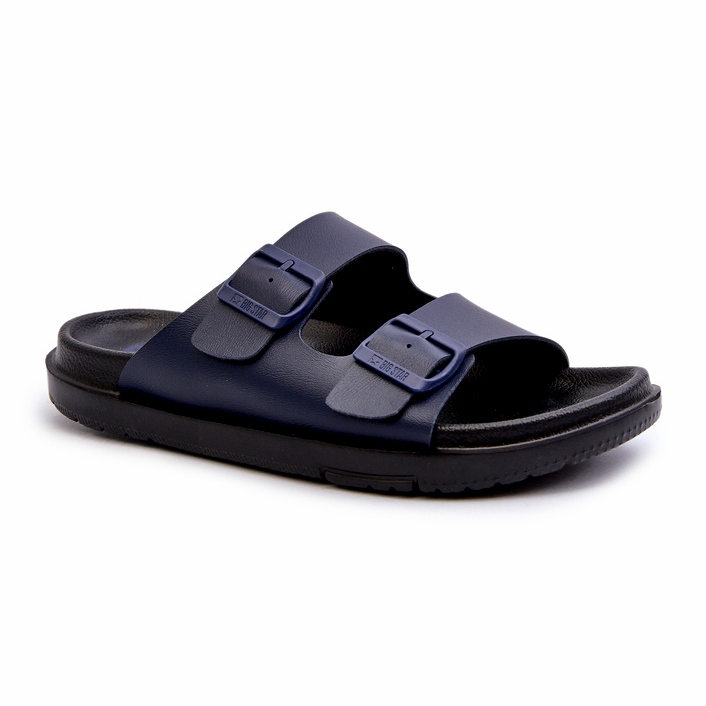 Leichte Herren-Flip-Flops mit Schnallen Big Star NN174593 Marineblau 3