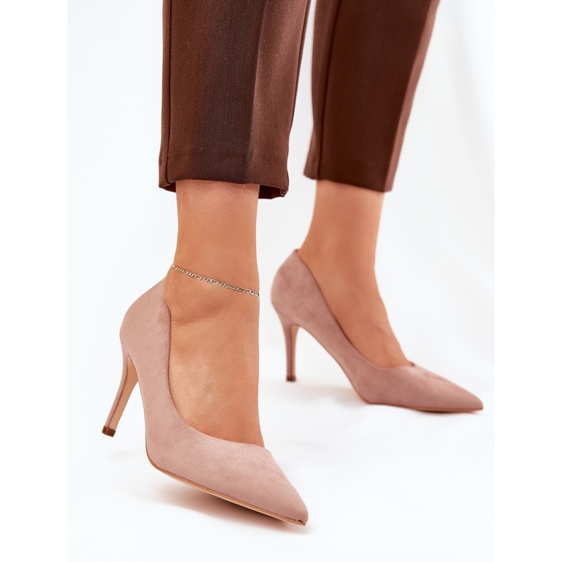 Öko -Wildleder -Absätze Khaki beige 2