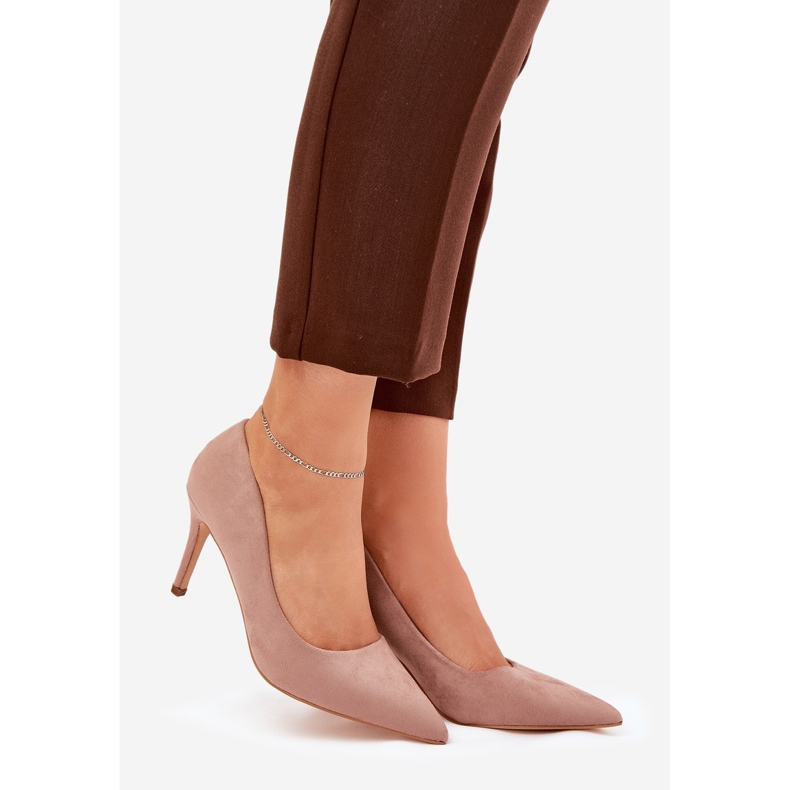 Öko -Wildleder -Absätze Khaki beige 1