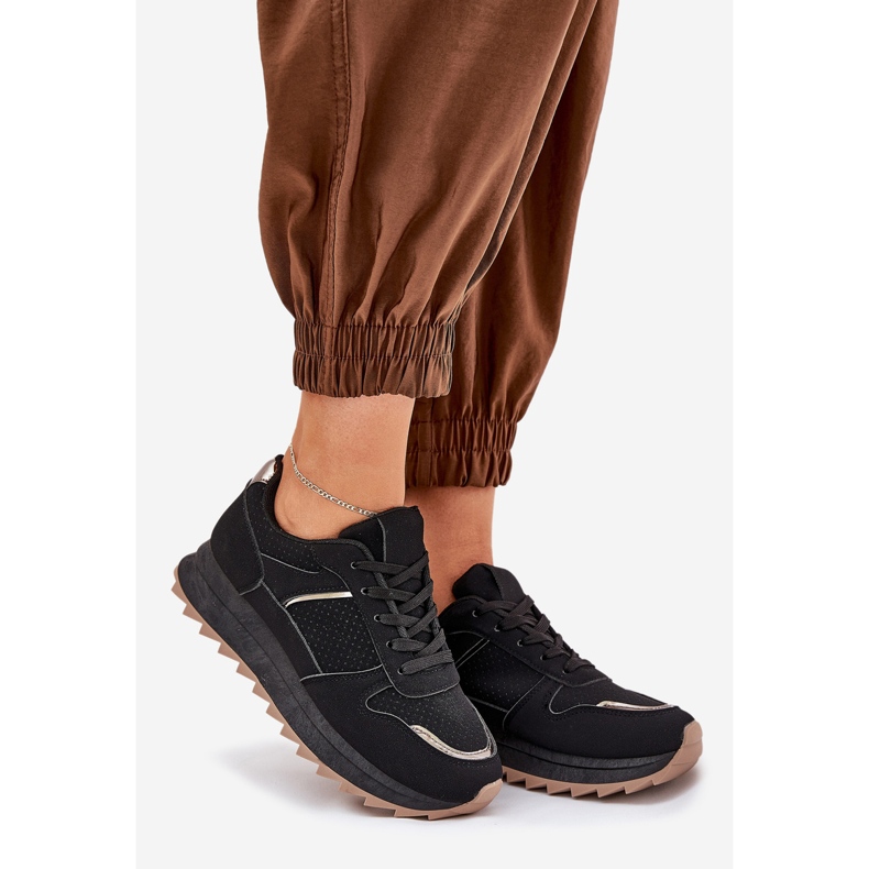 Frauen Sportschuhe auf der Plattform schwarz 1