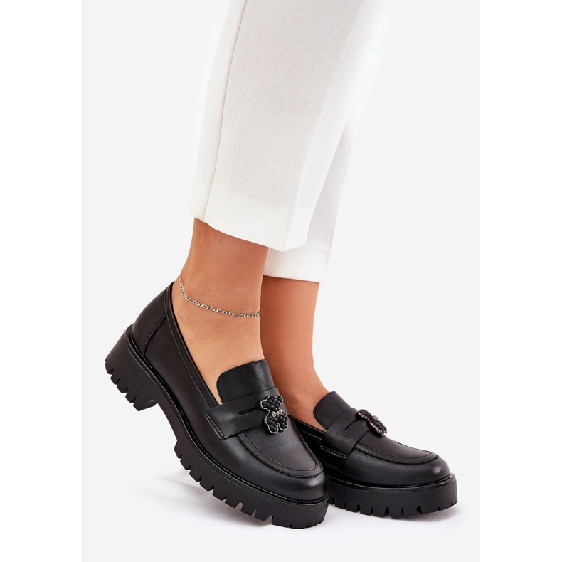 Damenleder -Ladung mit Stiften Bär Vinceza 18109 Schwarz 1