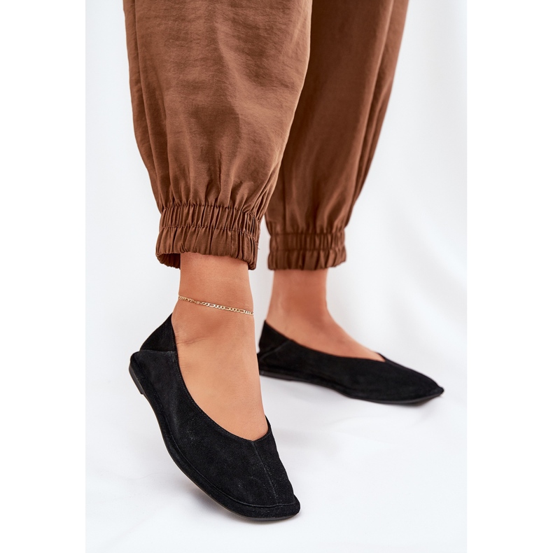 Frauen Wildleder Ballerinas Big Star RR274080 Schwarz 2