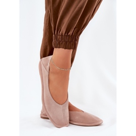 Frauen Wildleder Ballerinas Big Star RR274081 Pink rosa 8
