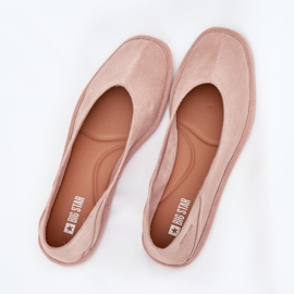 Frauen Wildleder Ballerinas Big Star RR274081 Pink rosa 2