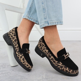 Lordy Leder Leopard Schuhe Lords Black Vinceza 66791 schwarz 4