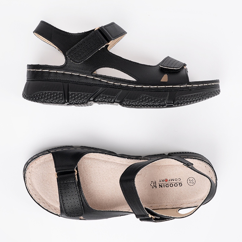 Goodin Schwarze klassische Frauensandalen 2