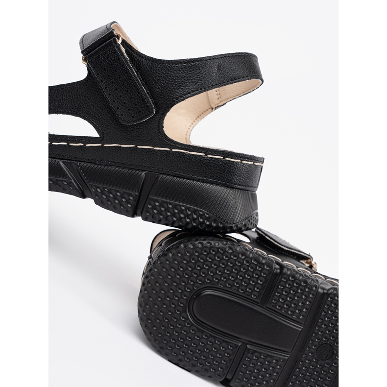 Goodin Schwarze klassische Frauensandalen 1