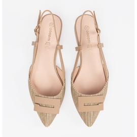 Goodin Taupe Sandalen mit offener Ferse beige 2