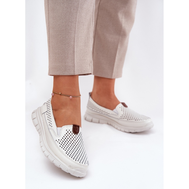 Openwork Vinceza 95336 Natürliche Ballerinas weiß 2
