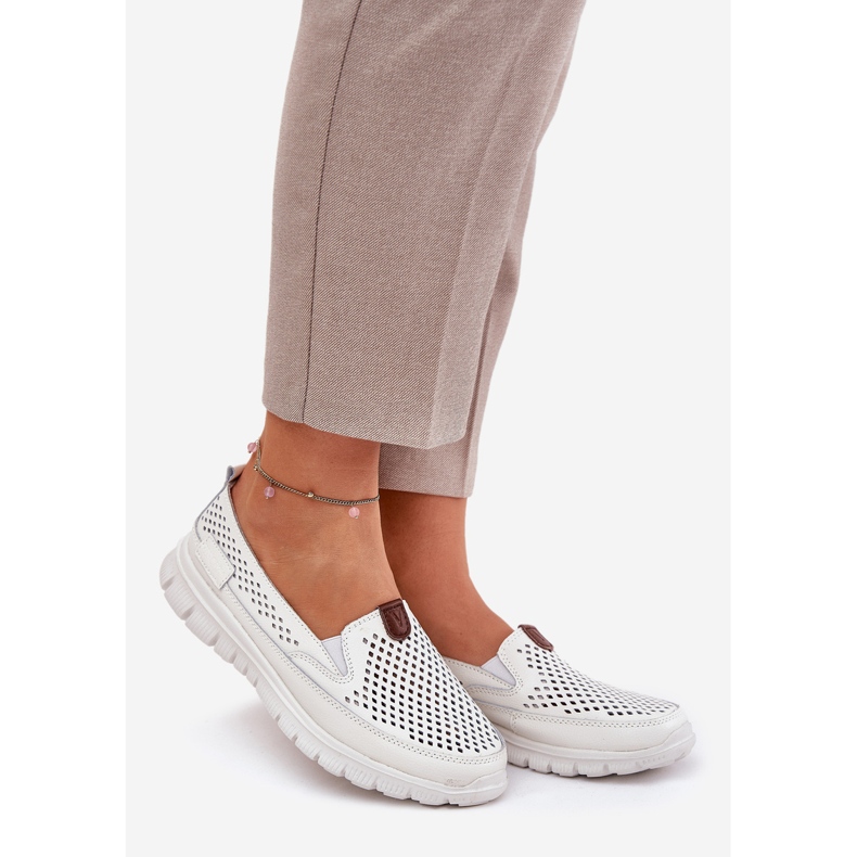 Openwork Vinceza 95336 Natürliche Ballerinas weiß 1