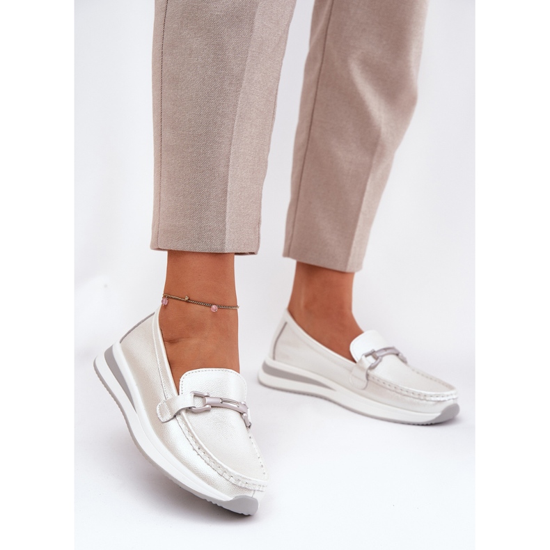 Damenleder-Laibers S.Barski GR51-598 Perle silber- 2