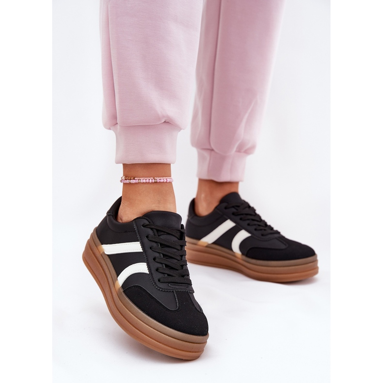 Evento Damen-Plateau-Sneaker in Schwarz 2