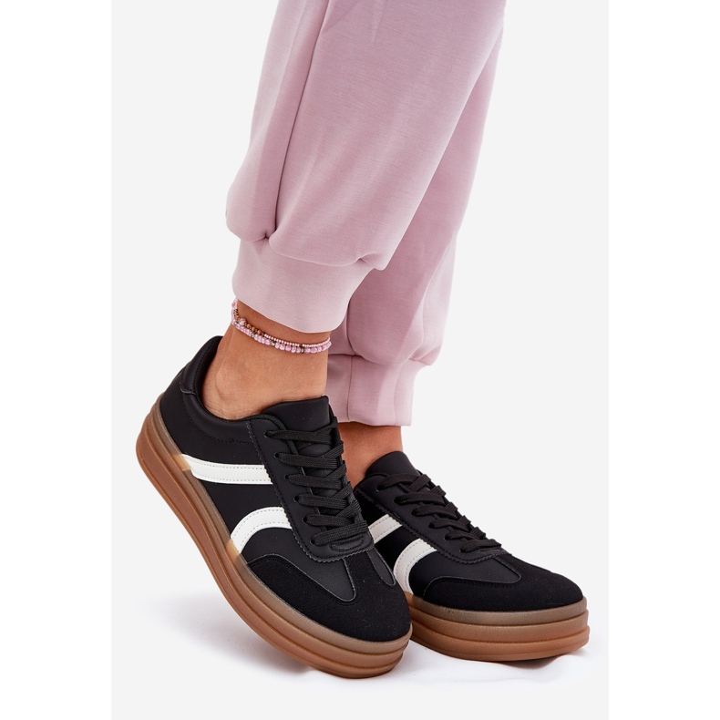 Evento Damen-Plateau-Sneaker in Schwarz 1