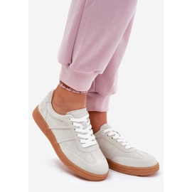 Evento Wildleder niedrige Turnschuhe Frauen grau 1