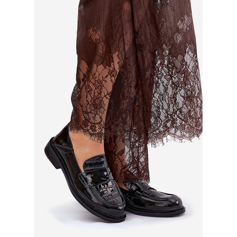 Lackiert Vinceza 91125 Frauen -Leder -Ladungsstoffe schwarz 1