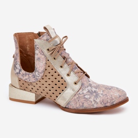 Lederstiefel Maciejka-Stiefel 05541-04 Beige-Gold 4
