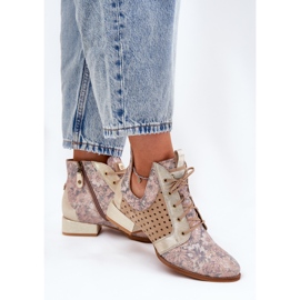 Lederstiefel Maciejka-Stiefel 05541-04 Beige-Gold 5