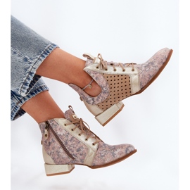 Lederstiefel Maciejka-Stiefel 05541-04 Beige-Gold 6