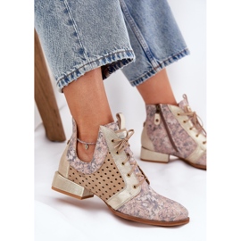 Lederstiefel Maciejka-Stiefel 05541-04 Beige-Gold 8