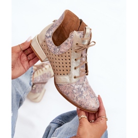 Lederstiefel Maciejka-Stiefel 05541-04 Beige-Gold 9