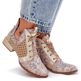 Lederstiefel Maciejka-Stiefel 05541-04 Beige-Gold 10