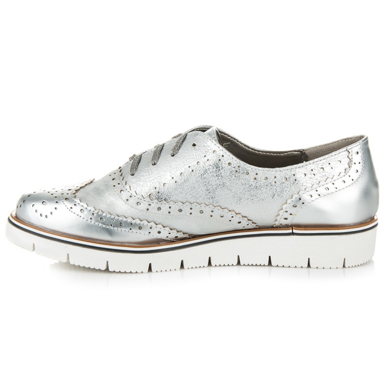 Kylie Silberne Schnürschuhe grau 2