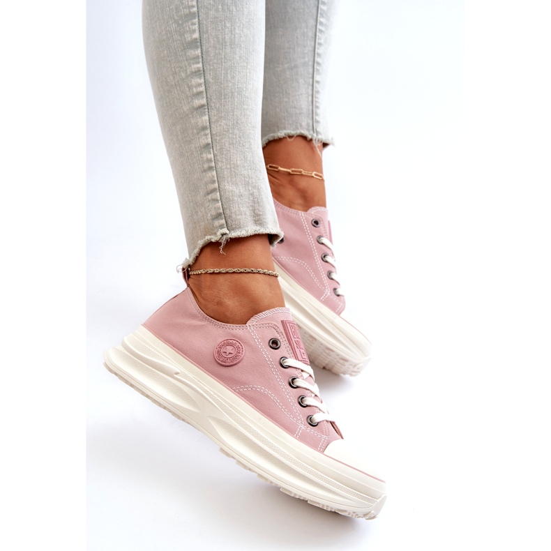 Damen-Sneaker mit massiver Sohle Big Star NN274129 Pink 1