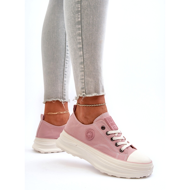 Damen-Sneaker mit massiver Sohle Big Star NN274129 Pink 3