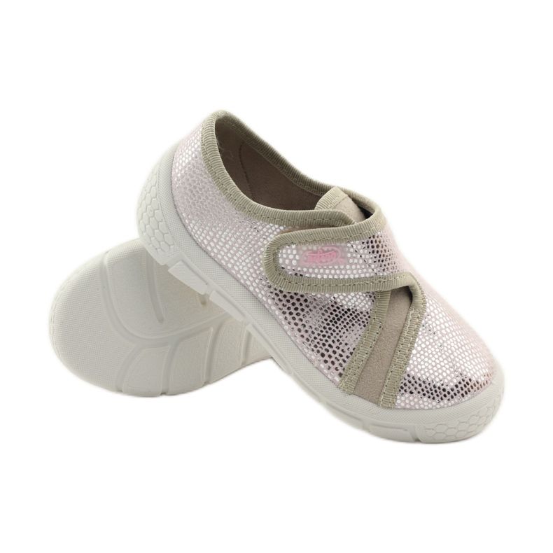 Hausschuhe Light Bottom Einlegesohle SOFT-B Befado rosa grau braun 3