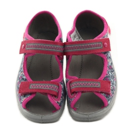 Mädchensandalen Befado 969x119 Wiese navy blau rosa grau 4