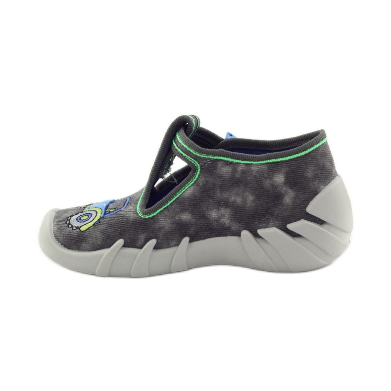 Hausschuhe für Jungen Befado 110p316 Traktor blau grau grün 2