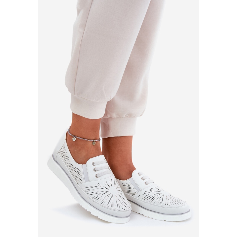 Evento Frauenschuhe rutschten weiß aus 1