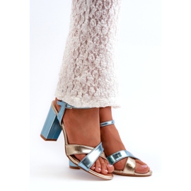 Seastar Frauensandalen für Frauen auf dem blau-goldenen Pfosten 1