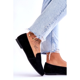 S.Barski Leder Wildlederdeber von Frauen Openwork schwarz schwarz 3