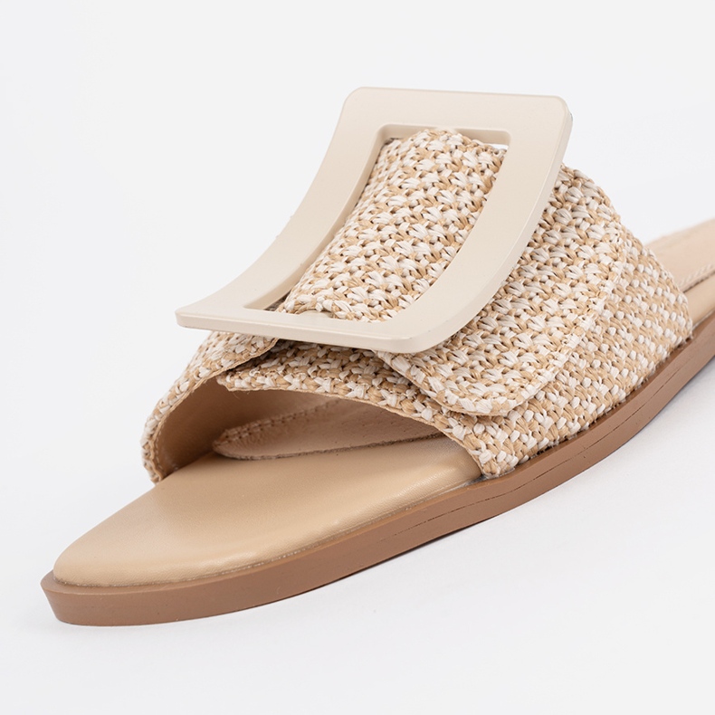 Goodin TEDEED -Klappen auf einer flachen beige Sohle 1