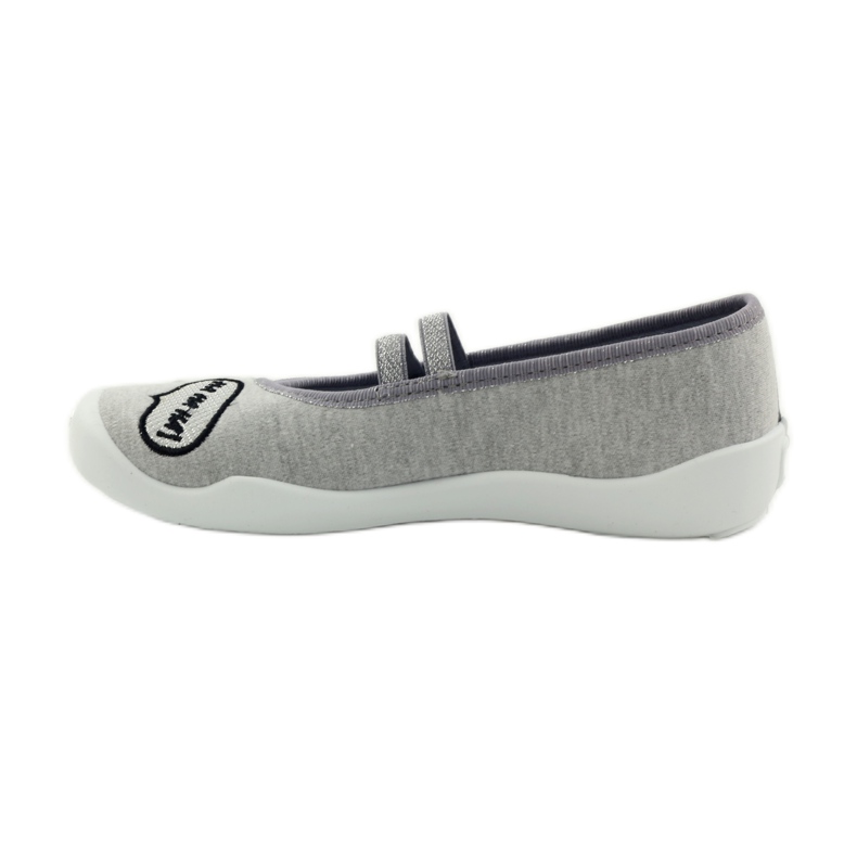 Befado Kinderschuhe Ballerinas Hausschuhe 116Y235 grau 2