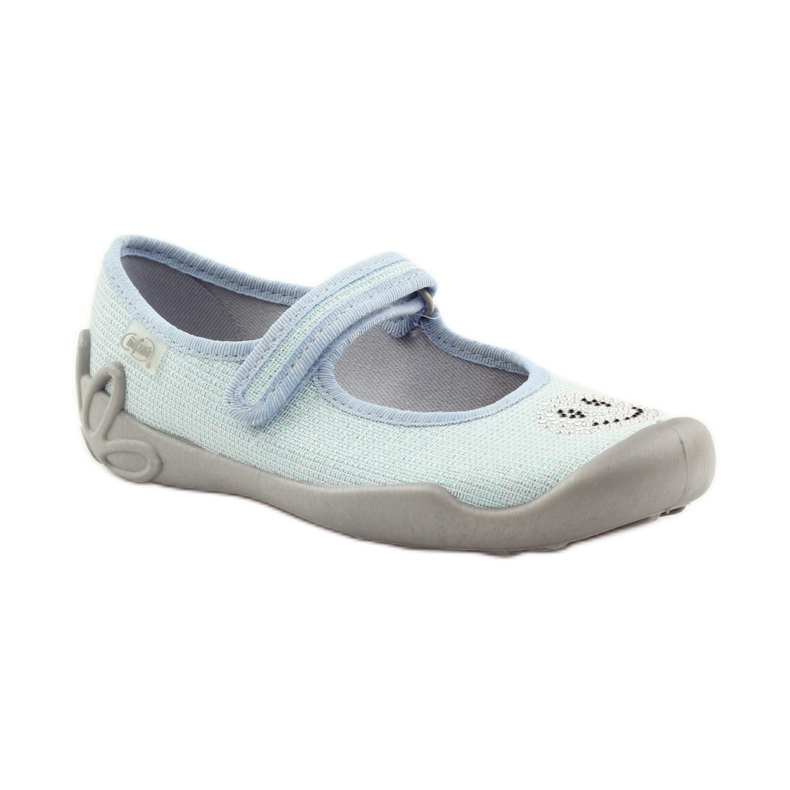 Befado 114y289 Ballerinas Hausschuhe Blaue Emoticons 1