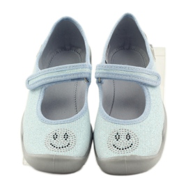 Befado 114y289 Ballerinas Hausschuhe Blaue Emoticons 4