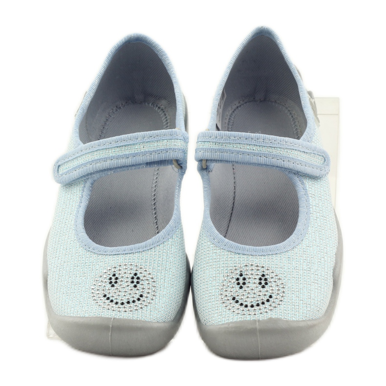 Befado 114y289 Ballerinas Hausschuhe Blaue Emoticons 4